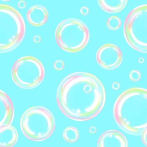 Bubbles Pattern Blue