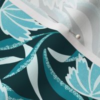 Vintage Cottage Core Climbing Floral wallpaper Aqua M