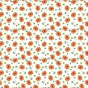 07-a-Small-Ditsy Daisies orange floral