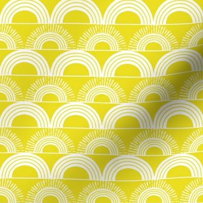 Boho Sunshine Rainbow- Lemon Lime Geometric- Welcome Summer- Small Scale