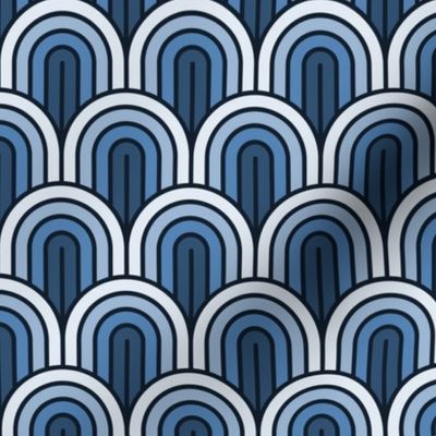 Geometric Pattern: Art Deco Arch: Cerulean (standard version)