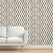 Striped Marks in black on creamy white -large