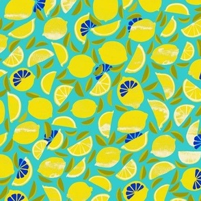 Lemons bright yellow/ blue (Small)