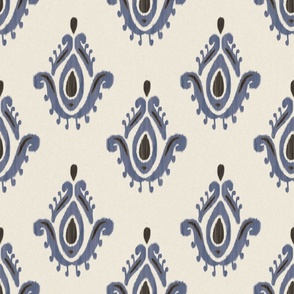 Ikat pattern blue and black