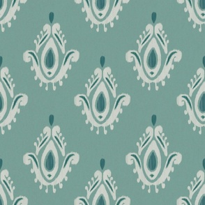 Ikat pattern pastel blue