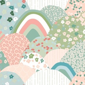 Boho Hills-Green and Pink Palette