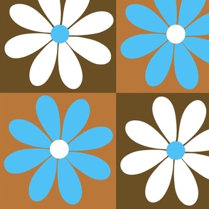 Daisy Power-Blue and Brown X-large