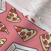 Pizza Party - Pizza box & Pepperoni slice - pink - LAD22