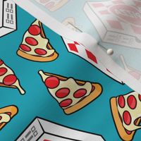 Pizza Party - Pizza box & Pepperoni slice - blue - LAD22