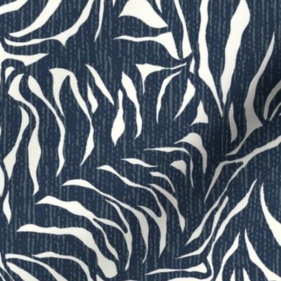 Tangled Palms- Navy Blue
