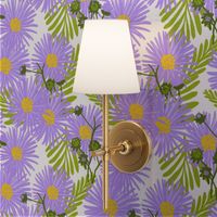 Sumer Purple Asters Repeat Pattern