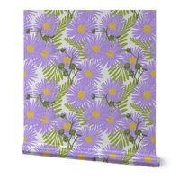 Sumer Purple Asters Repeat Pattern