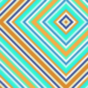 Wide HIppie Stripes in Turquoise and Orange Boxes