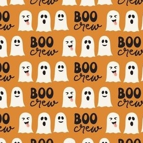 Boo Crew - vintage orange  - halloween ghost - LAD22