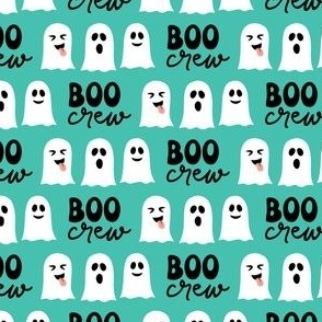 Boo Crew - teal  - halloween ghost - LAD22