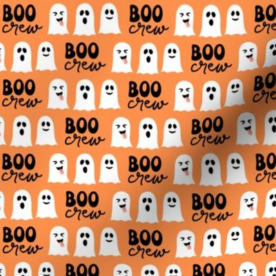 Boo Crew - tangerine orange - halloween ghost - LAD22