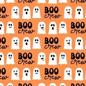 Boo Crew - tangerine orange - halloween ghost - LAD22