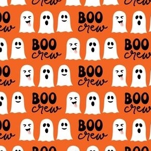 Boo Crew - dark orange  - halloween ghost - LAD22