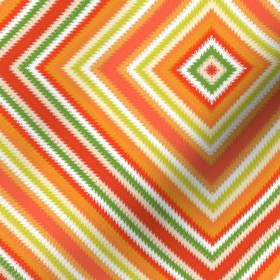 Wide Hippie Stripes in Orange and Green Boxes
