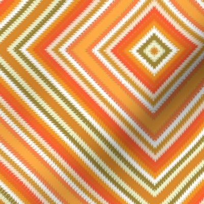 Wide Hippie Stripes in Orange and Brown