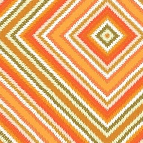 Wide Hippie Stripes in Orange and Brown