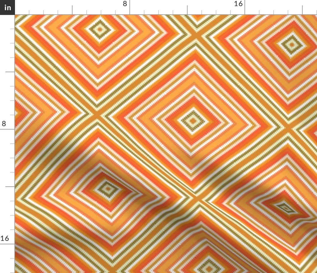 Wide Hippie Stripes in Orange and Brown