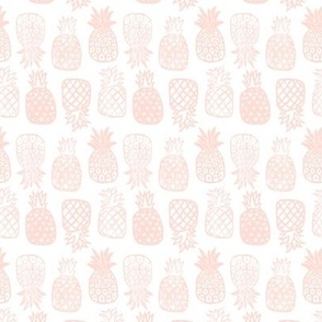 Pineapples Block Print Blush Pink by Angel Gerardo - Small Scale