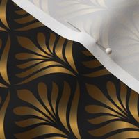 Art Deco Gold Leaves on Black