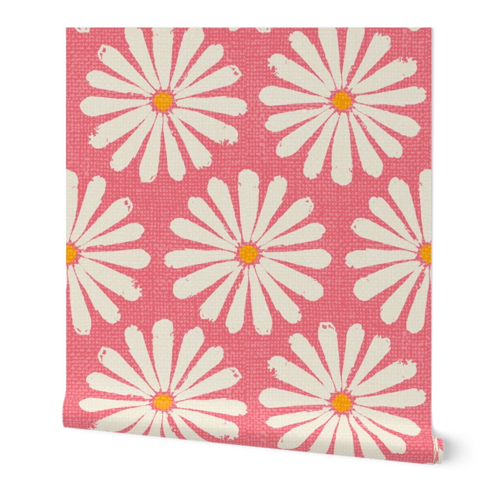 Floral Daisy Pinwheels - Watermelon - Jumbo