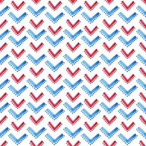 Patriotic Party Festive Chevron 4x4