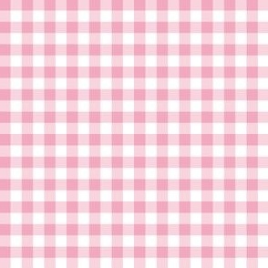 1/4" Rose Petal Pink Gingham Checks