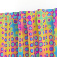 Trippy Tie Dye Rainbow Disco Dots (Large Scale)