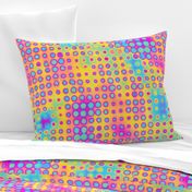 Trippy Tie Dye Rainbow Disco Dots (Large Scale)