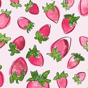 Watercolor Summer Strawberries