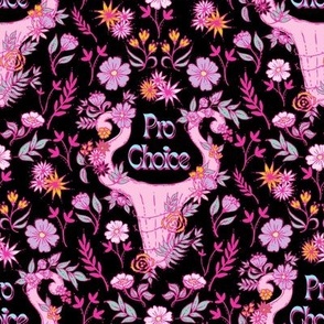 Pro Choice / Abortion should be legal health care / Basic Women rights Design with hot pink on black Medium scale