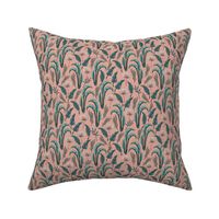 Tropical foliage blender on blush pink Small scale