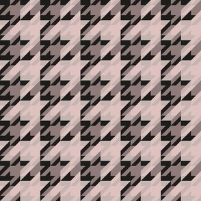 double houndstooth in taupe and black