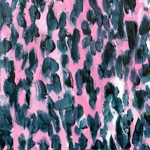 Painterly Pink and Petrol brush strokes blender Medium size