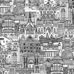 Glasgow toile black white small