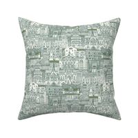 Glasgow toile pine sage small