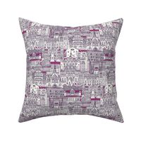 Glasgow toile plum berry small