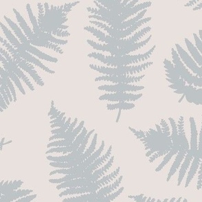 The Minimalist boho garden - fern leaves forest modern scandinavian style fall design gray on ivory cream