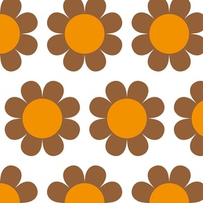 Comfy Marmalade - Flower Doodles Brown large