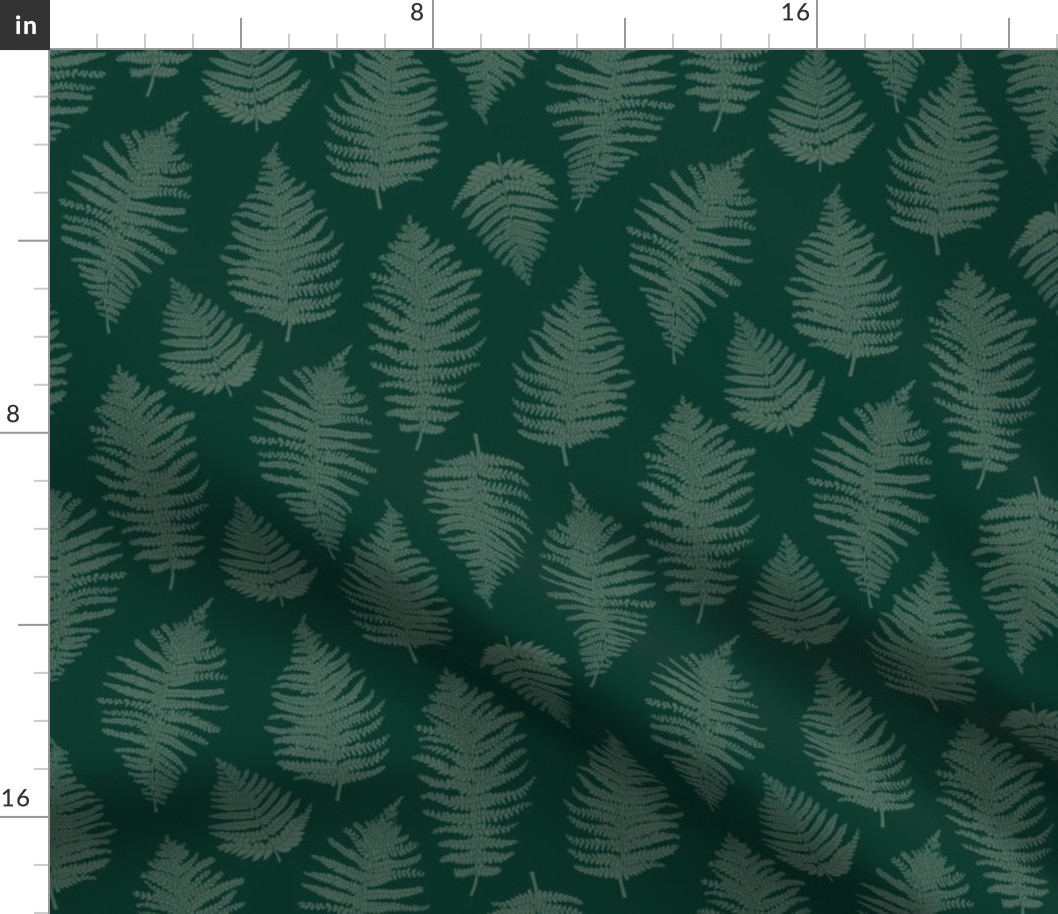 The Minimalist boho leaves garden - fern forest modern scandinavian style fall design pine green