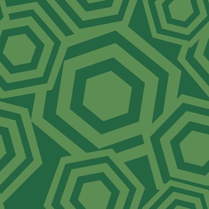Hexagons Petal Solid Colors Emerald