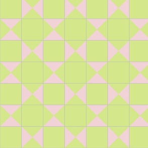 Minimal Bold Honeydew and Candy Cotton Tiles