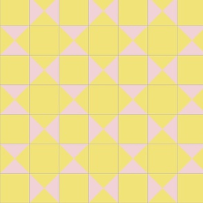 Minimal Bold Buttercup and Candy Cotton Tiles