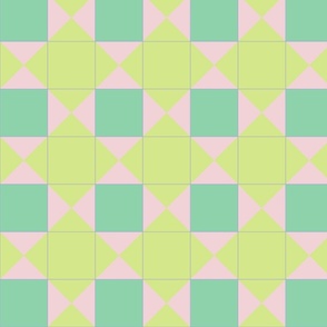 Minimal Bold Honeydew - Candy Cotton - Jade Tiles