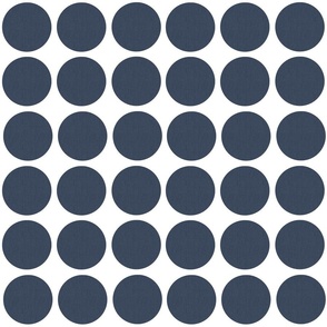 Mid-Century Modern Navy Blue Polka Dots