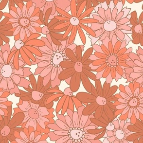 smaller 70s floral - pinks